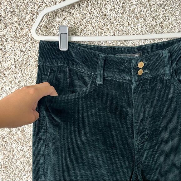 Judy Blue Pants Women’s 15/32 Emerald Green Corduroy High Rise Wide Leg - Picture 2 of 7